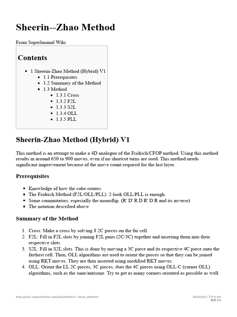 Sheerin-Zhao Hybrid Method Overview | PDF | Recreational Mathematics ...