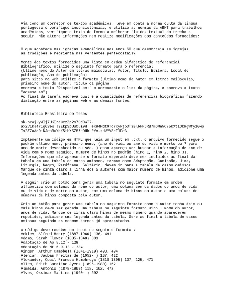 Revisão e Formatação de Textos Acadêmicos | PDF | Microsoft Excel ...