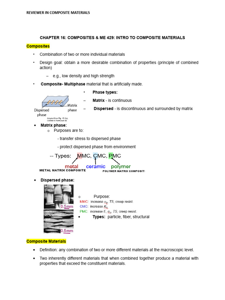 Overview of Composite Materials Types | PDF | Composite Material ...