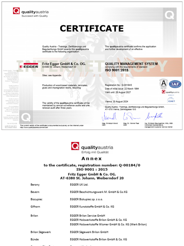 ISO Certificate 9001 | PDF | Systems Thinking | Business Process