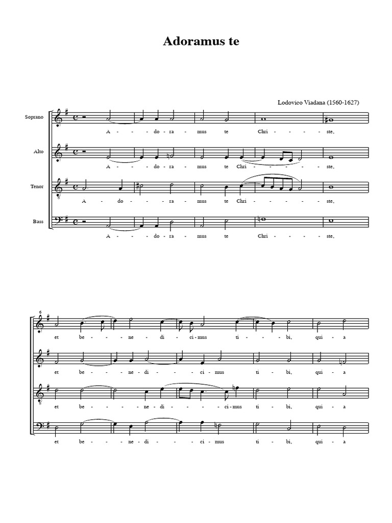 Musique du Baroque: Adoramus Te | PDF | Chant