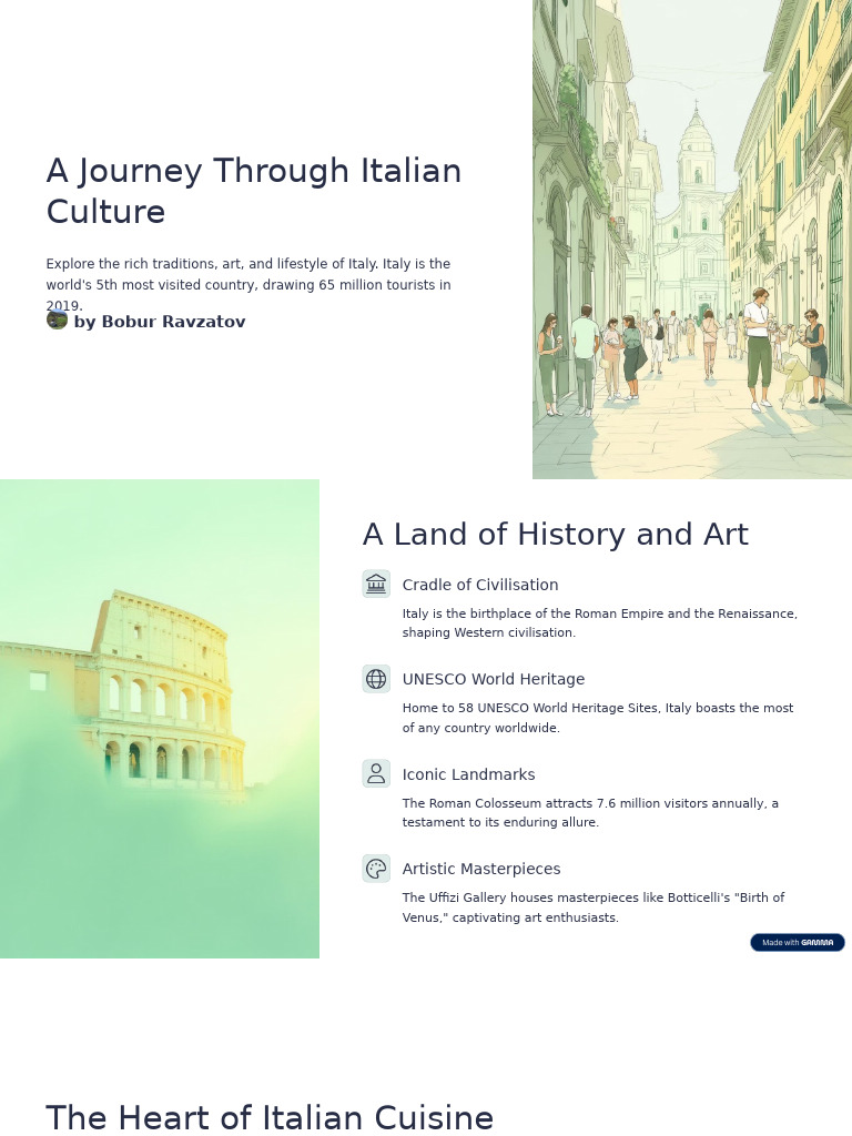 Explore Italy's Rich Cultural Heritage | PDF | Italy
