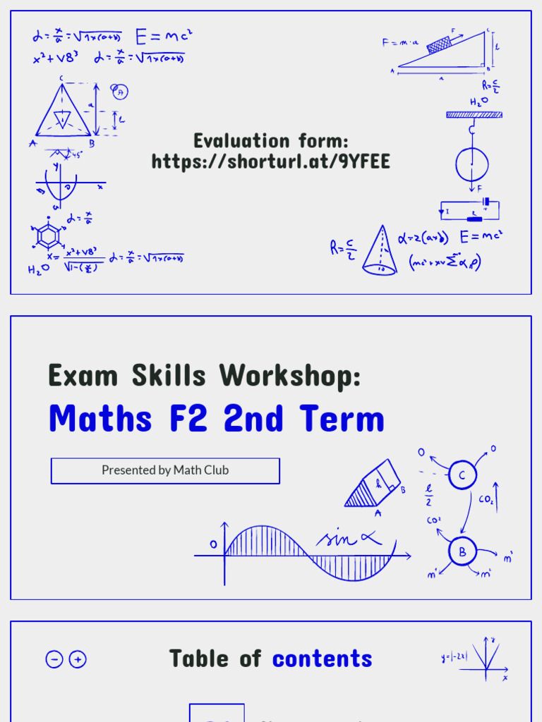 Exam Skills Workshop - Maths F2 2nd Term | PDF | Mathematics