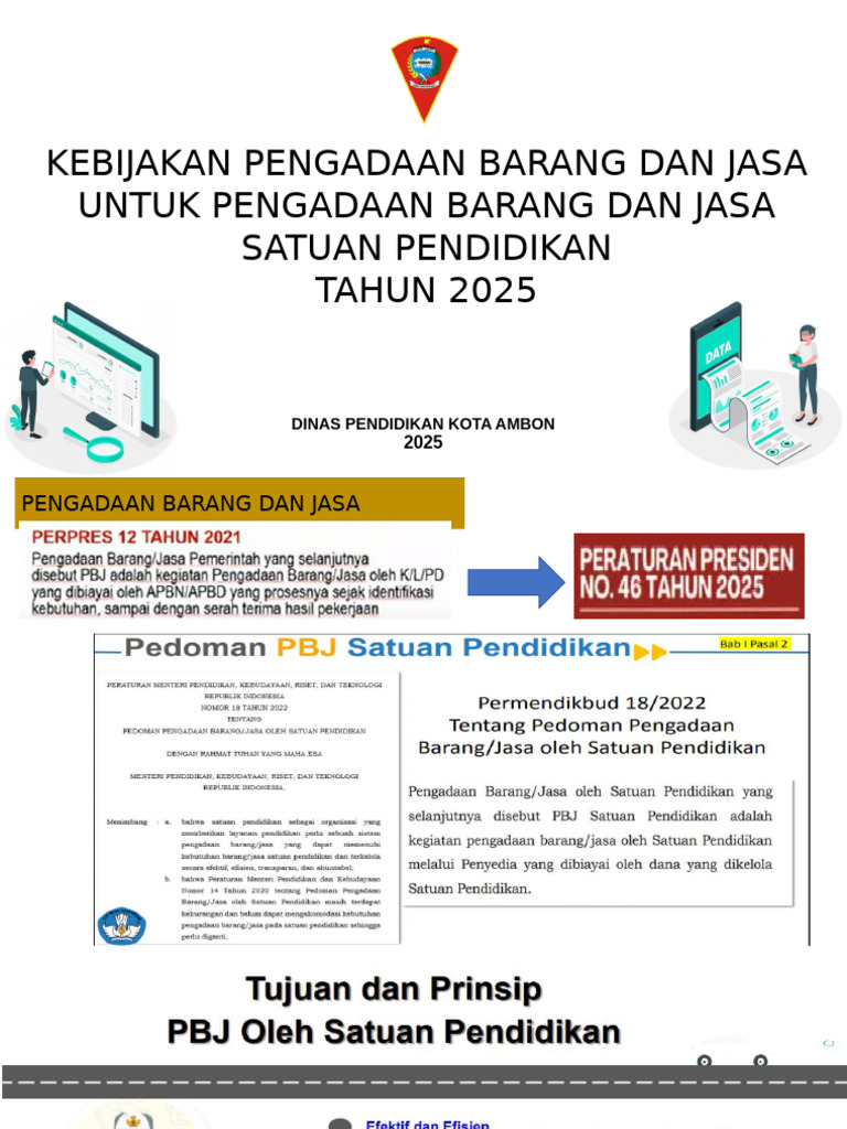 Materi Kebijakan Pengadaan Barang Dan Jasa Satuan Pendidikan | PDF
