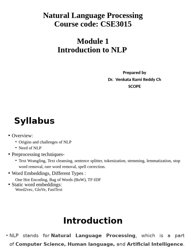 Overview of Natural Language Processing | PDF | Glove | Applied Linguistics