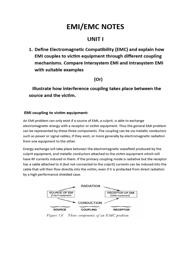 EMI Coupling Principles and Mitigation | PDF | Electromagnetic ...