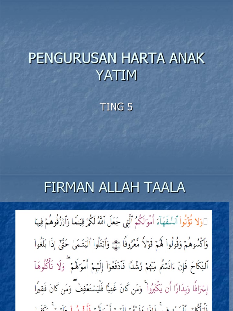 Pen Gurus An Harta Anak Yatim Pdf