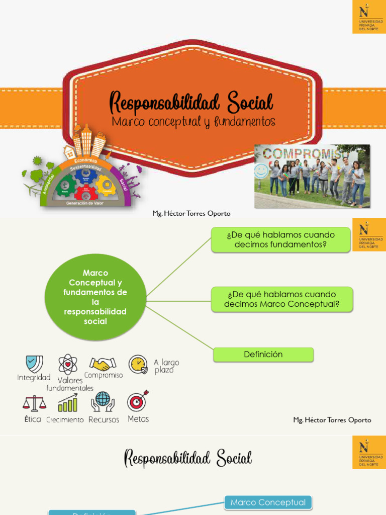 Sesión 6 Marco Conceptual y Fundamentos de La Responsabilidad Social ...