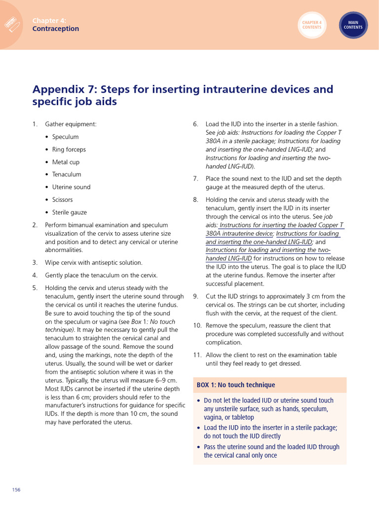 IUD Insertion Procedure Guide | PDF | Uterus | Birth Control