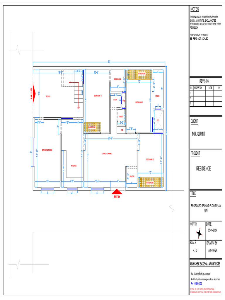 Mr. Sumit-Ground Floor Plan - Opt-3 | PDF | Room | Interior Design