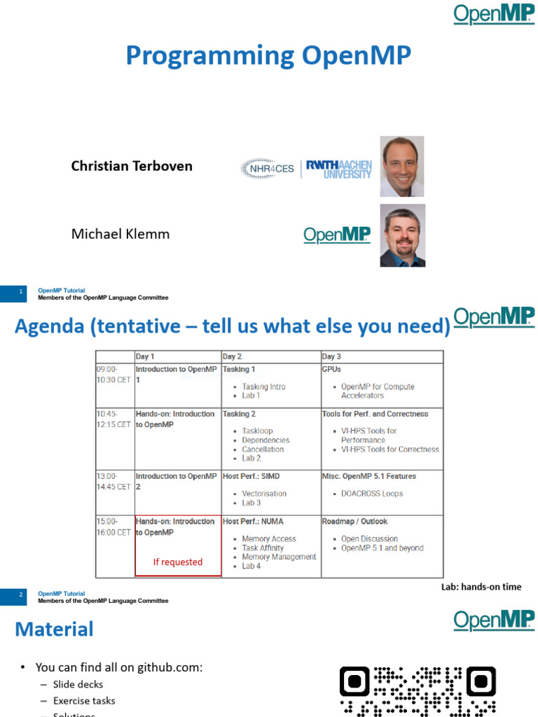 OpenMP Workshop Day 1 | PDF | Parallel Computing | Concurrency ...