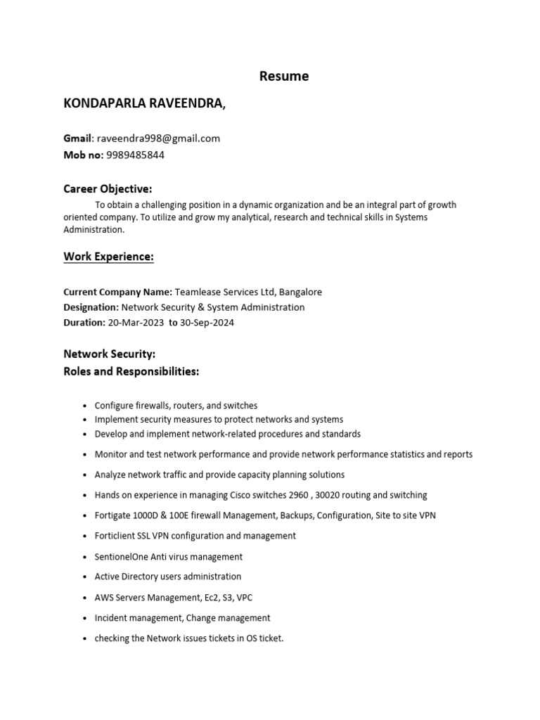 System Administrator at UJR Technologies | PDF | Computer Network ...