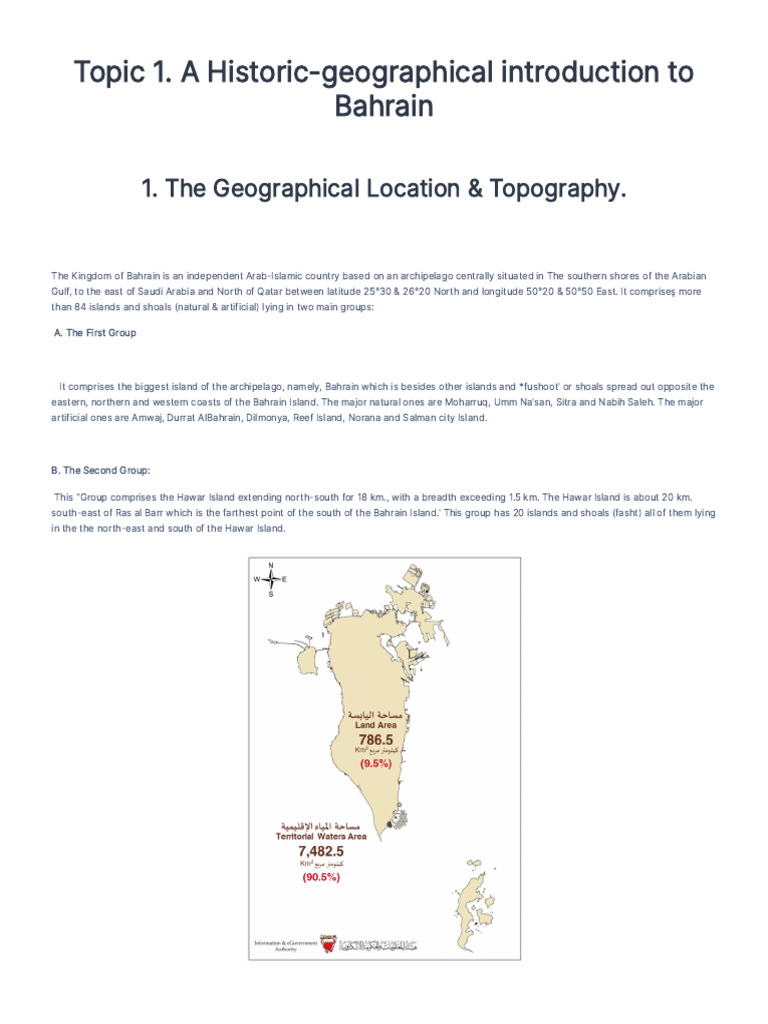 Topic 1. A Historic-Geographical Introduction To Bahrain - Bahrain ...