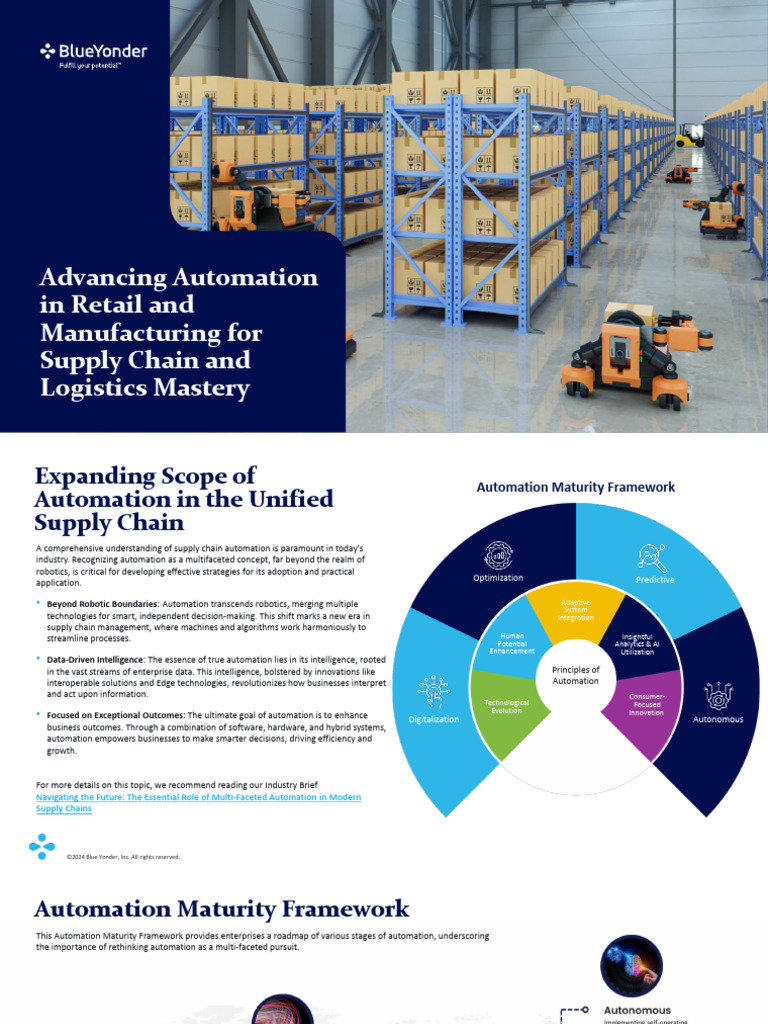 Automation in Retail & Manufacturing Logistics | PDF | Logistics ...