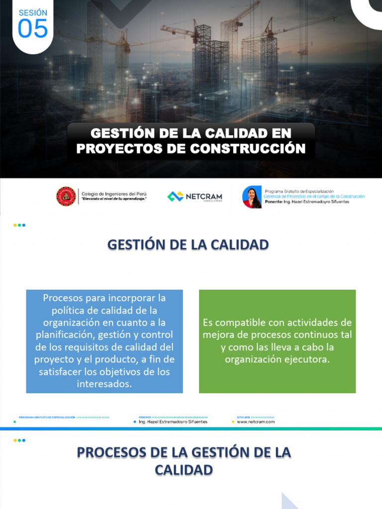 Sesión 05 - Gerencia de Proyectos en El Campo de La Construcción | PDF ...