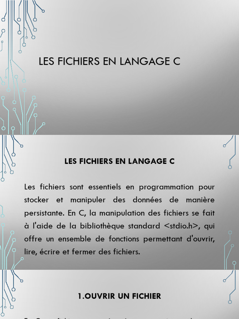 Manipulation des fichiers en C | PDF | C (Langage de programmation ...
