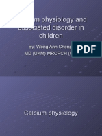 Calcium Physiology and Associated Disorder in Children