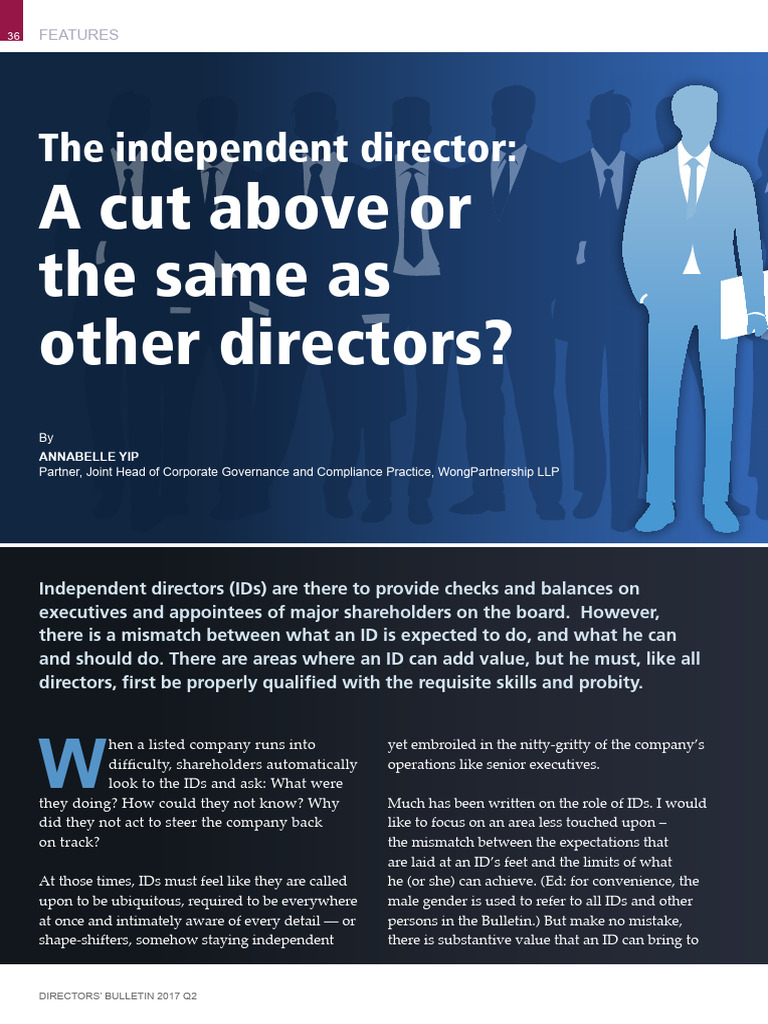 The Role and Value of Independent Directors | PDF | Judgment (Law ...