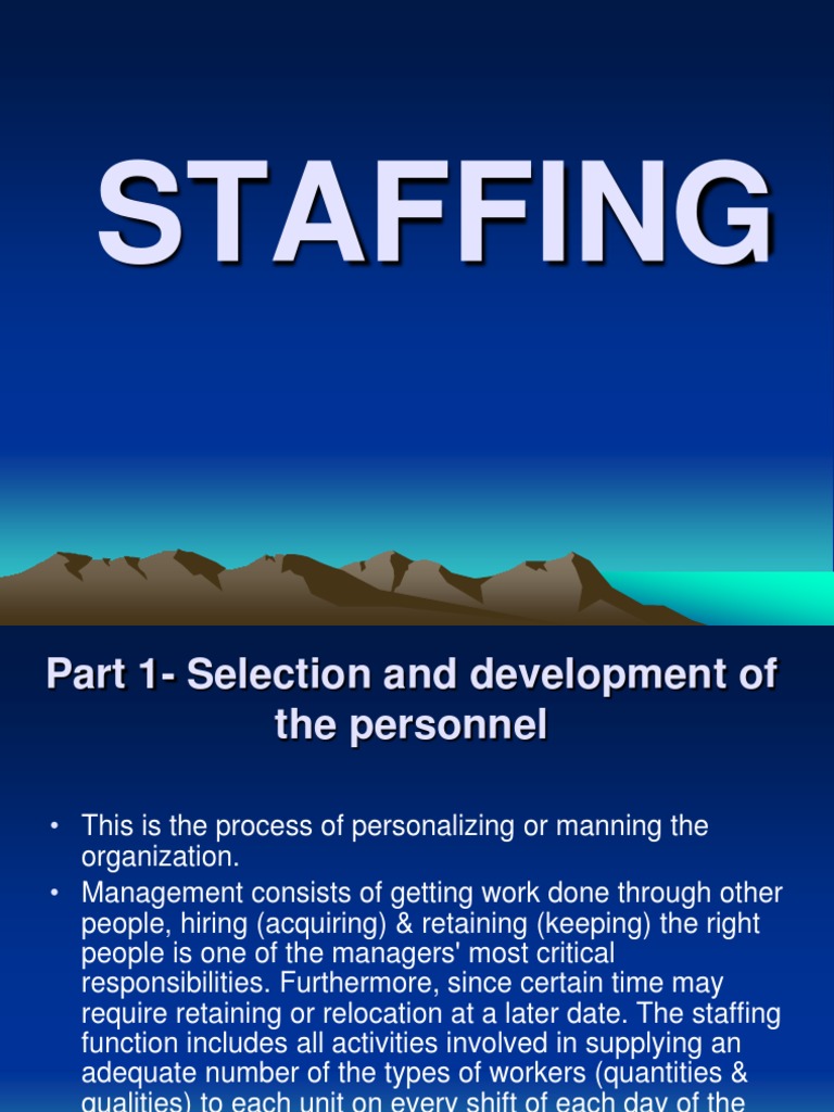 Staffing | PDF