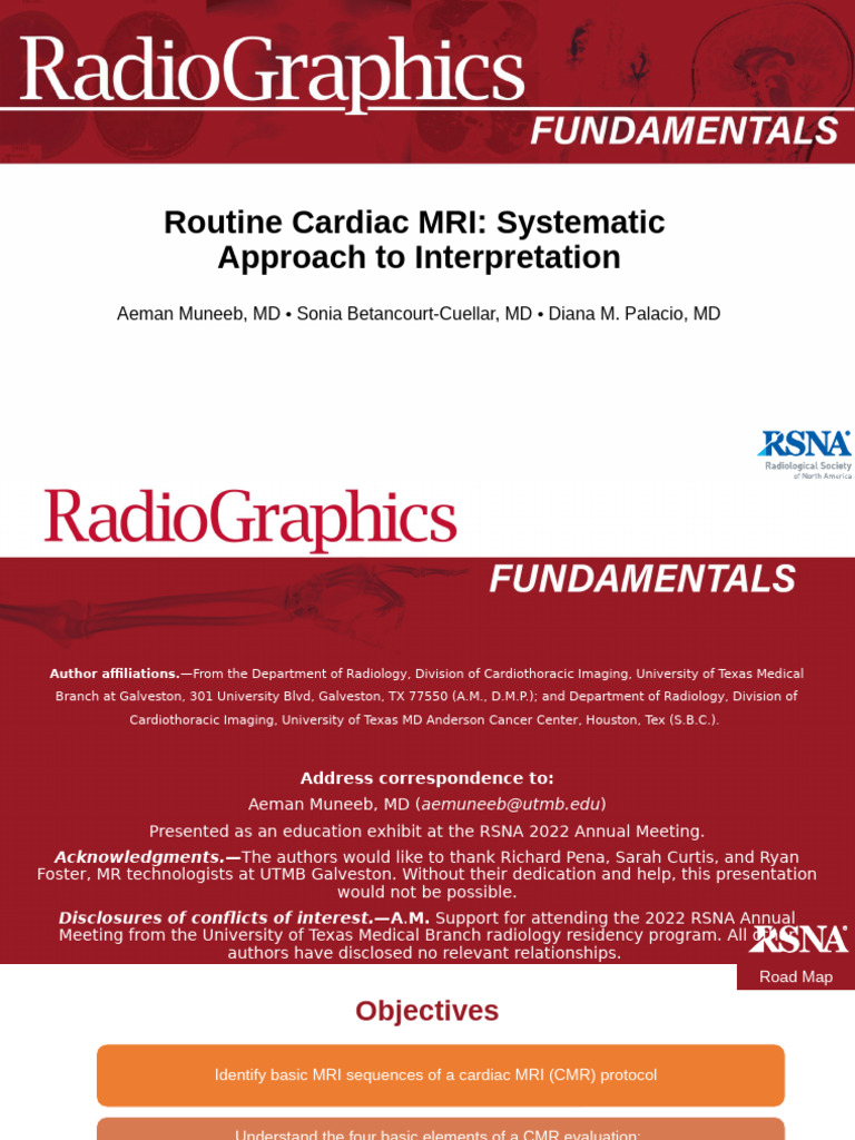 Routine Cardiac MRI - Systematic Approach To Interpretation | PDF ...