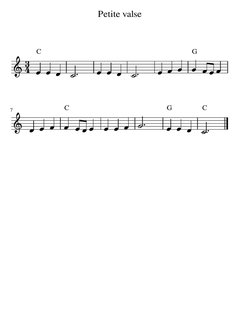 Petite Valse Sheet Music | PDF