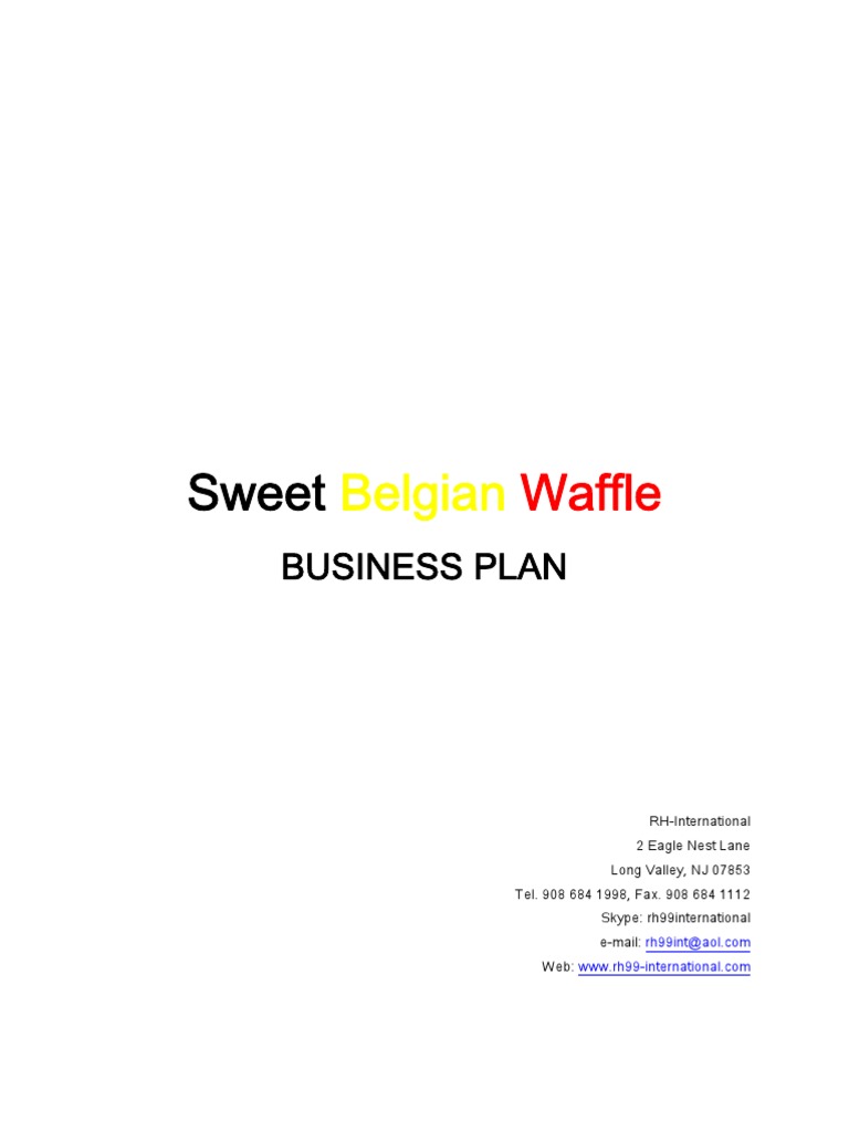 waffle business plan pdf