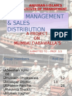 Sales Management & Sales Distribution: A Project ON Mumbai Dabawalla'S