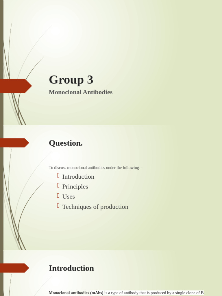 Group 3 Monoclonal Antibodies | PDF | Monoclonal Antibody | Antibody