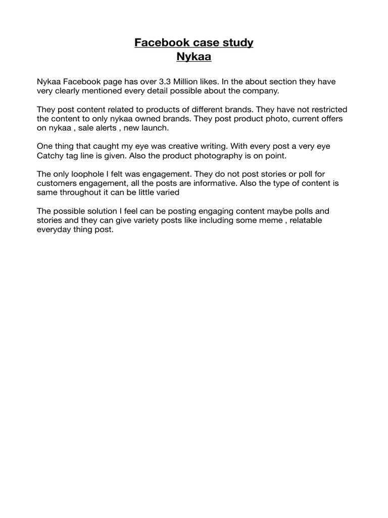 1636533717570vaidehi Facebook Case Study | PDF