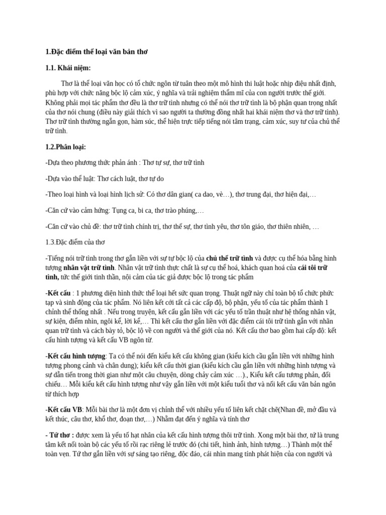 (1) 1Khái Niệm Van Ban Thơ | PDF