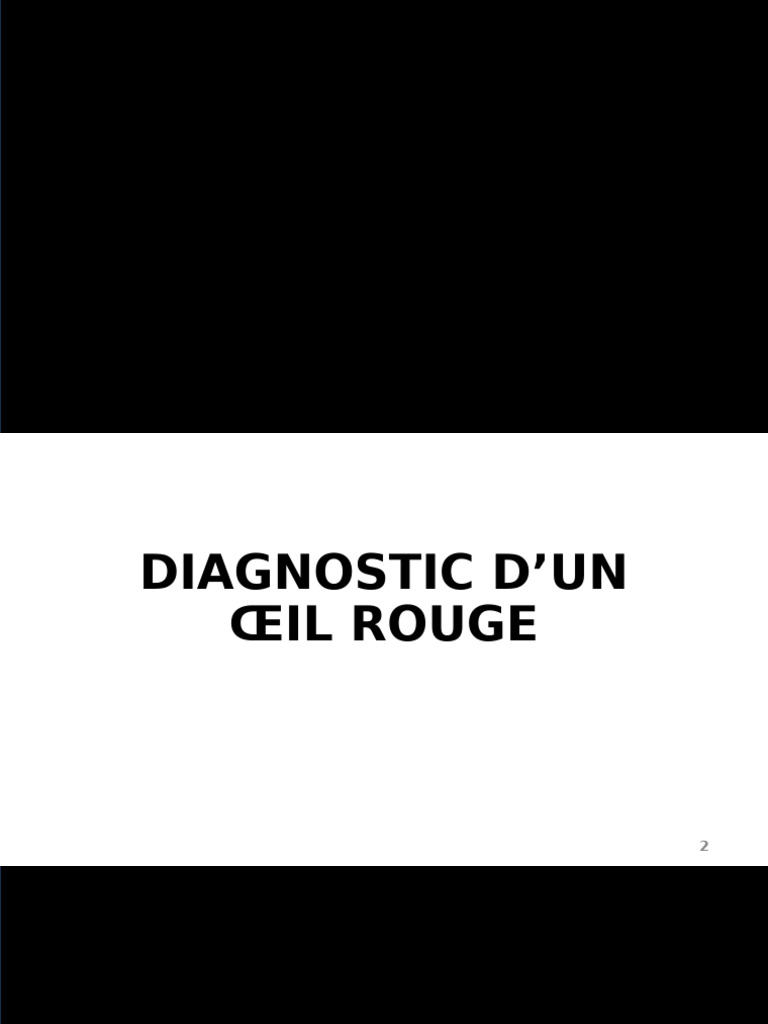 Diagnostic de l'Œil Rouge en Ophtalmologie | PDF | Allergie | Ophtalmologie
