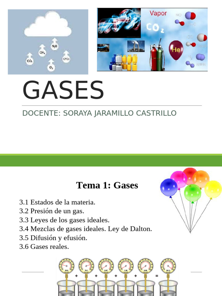 Leyes de Los Gases Moodle | PDF | Gases | Mecánica estadística