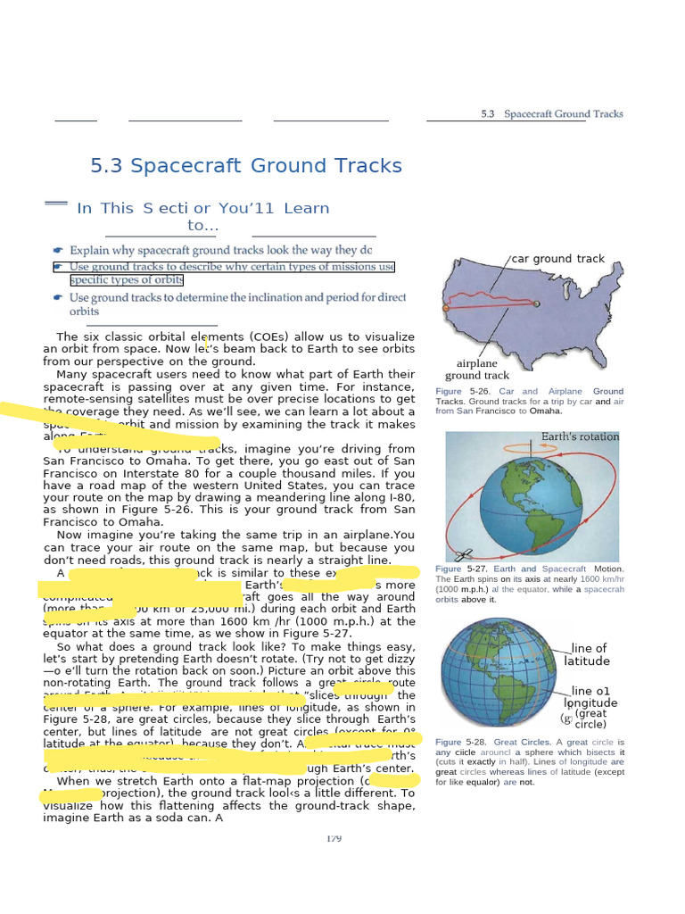 Space Mission Analysis - Ground Tracks | PDF | Orbital Inclination | Flight