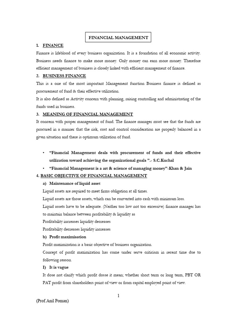 Financial Management Essentials Explained | PDF | Equity (Finance ...
