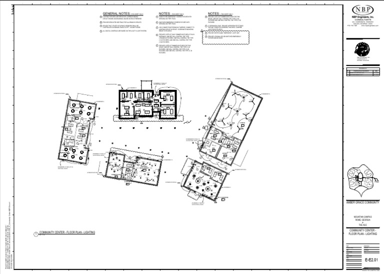 Community Center - Floor Plan - Lighting E-E201 - 250425 - 075716 | PDF ...