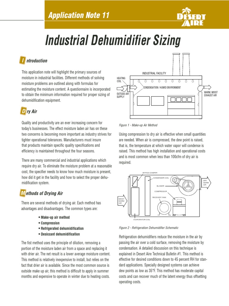 11An Industrial Dehumidifier Sizing PDF Humidity Ventilation (Architecture)