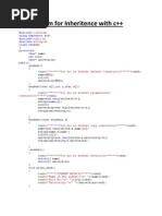 Program For Inheritence With C++: #Include Using Namespace #Include #Include Class Protected Char Int Char Public