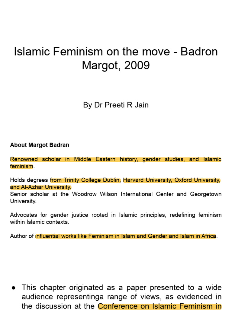 Islamic Feminism: A Global Movement | PDF | Feminism | Gender Studies