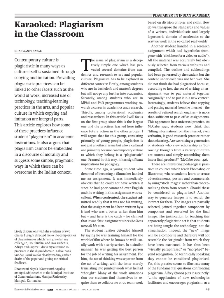 Understanding Plagiarism in Academia | PDF | Plagiarism