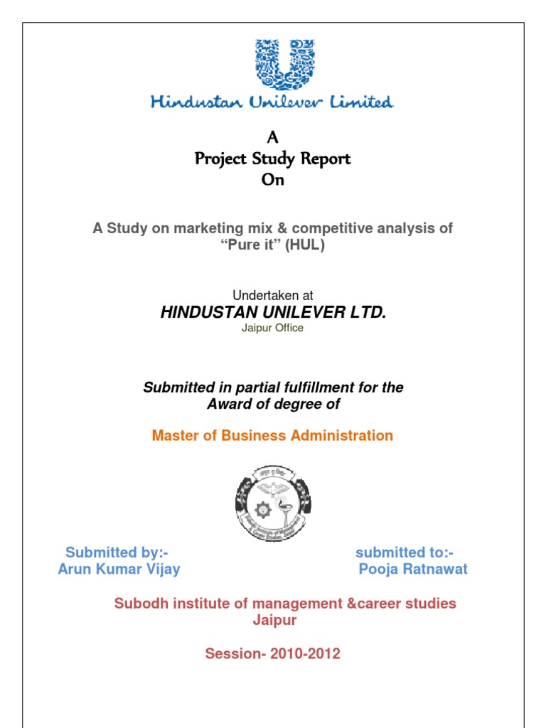 Pureit Marketing Mix Analysis Report | PDF | Unilever | Business