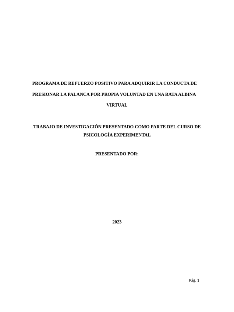 Trabajo Cyberat | PDF | Behaviorismo | Aprendizaje