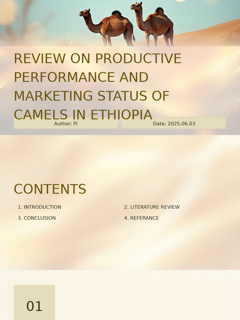 Review on Productive Performa (1) | PDF | Camel | Pastoralism