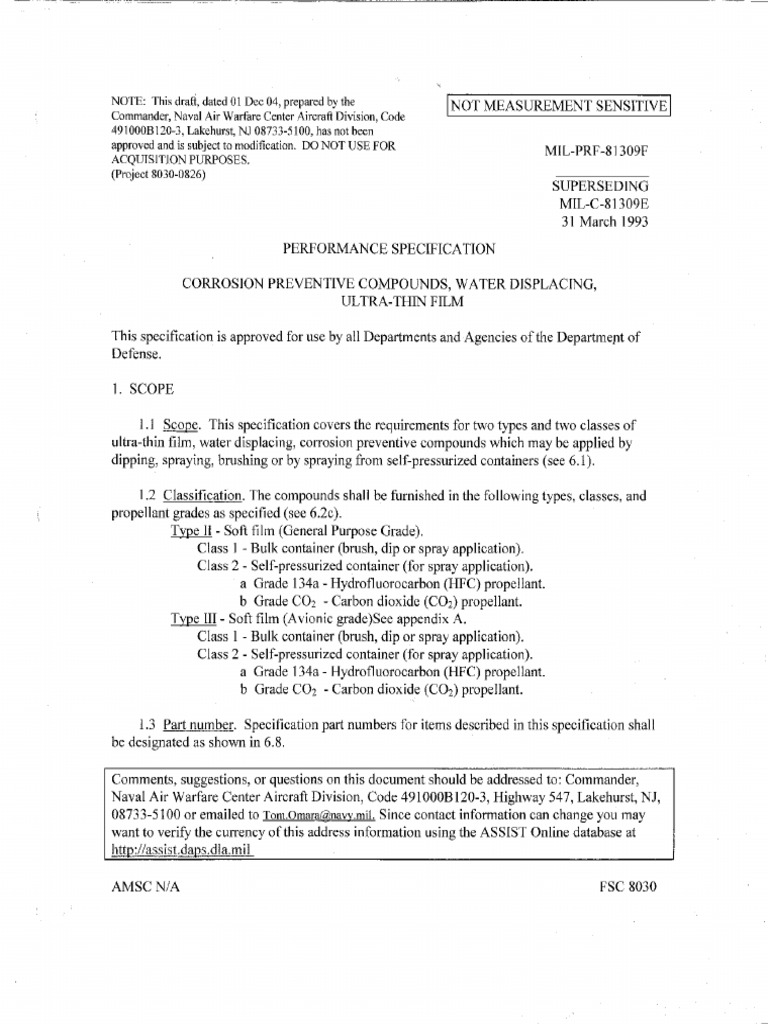 Mil PRF 81309F | PDF