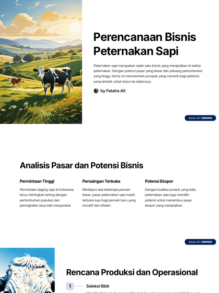 Peluang Bisnis Peternakan Sapi | PDF