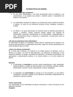 Estereotipos de género en México: impacto y cambio | PDF | Rol de ...