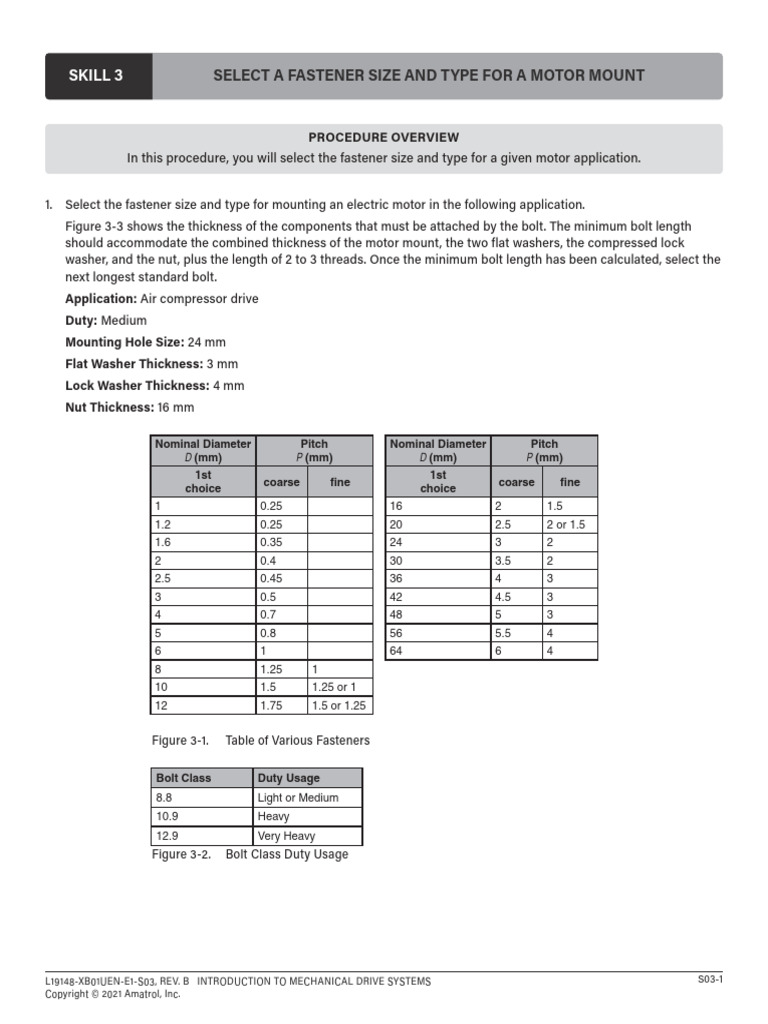 Fastener Selection for Motor Mounts | PDF | Screw | Nut (Hardware)
