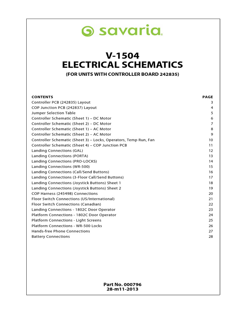 V-1504 Electrical Schematics Guide | PDF | Switch | Electrical Connector