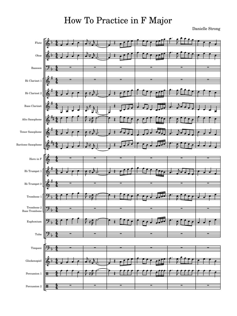 F Major Practice Guide for Musicians | PDF | Woodwind Instruments ...