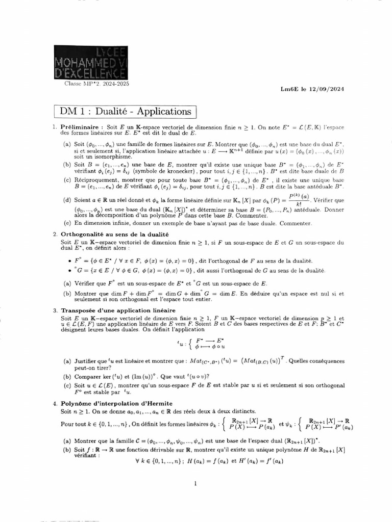 DM 1 Chabchi | PDF