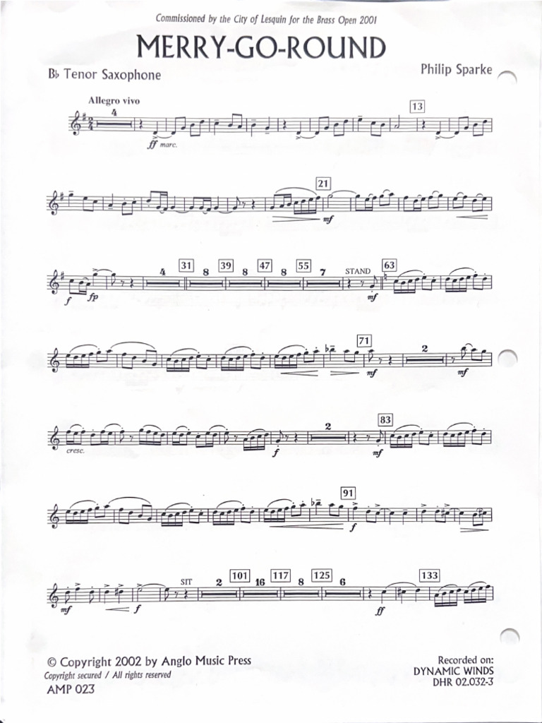 【美品】Merry-Go-Round Philip Sparke 吹奏楽　楽譜 メリーゴーランド Merry-Go-Round フィリップ・スパーク 吹奏楽